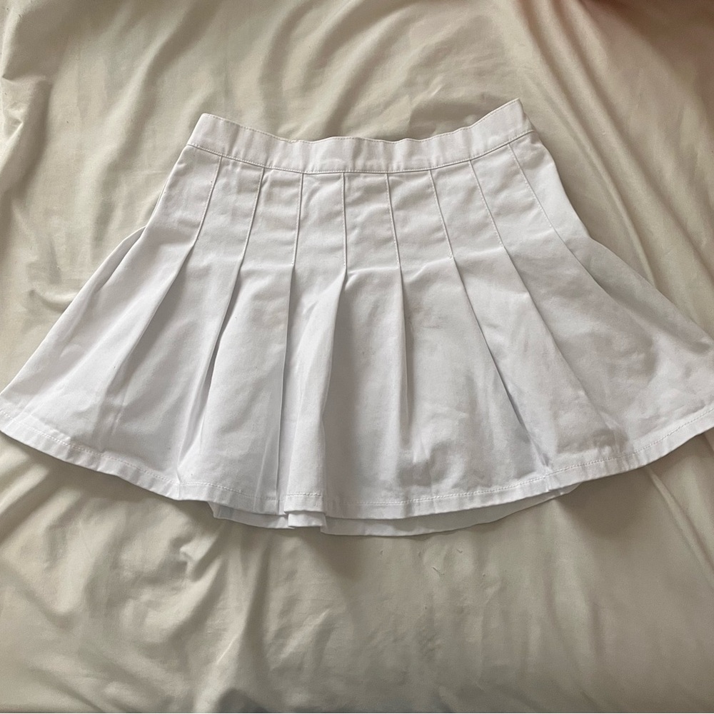 Mamba Jeans White Pleated Tennis Skirt